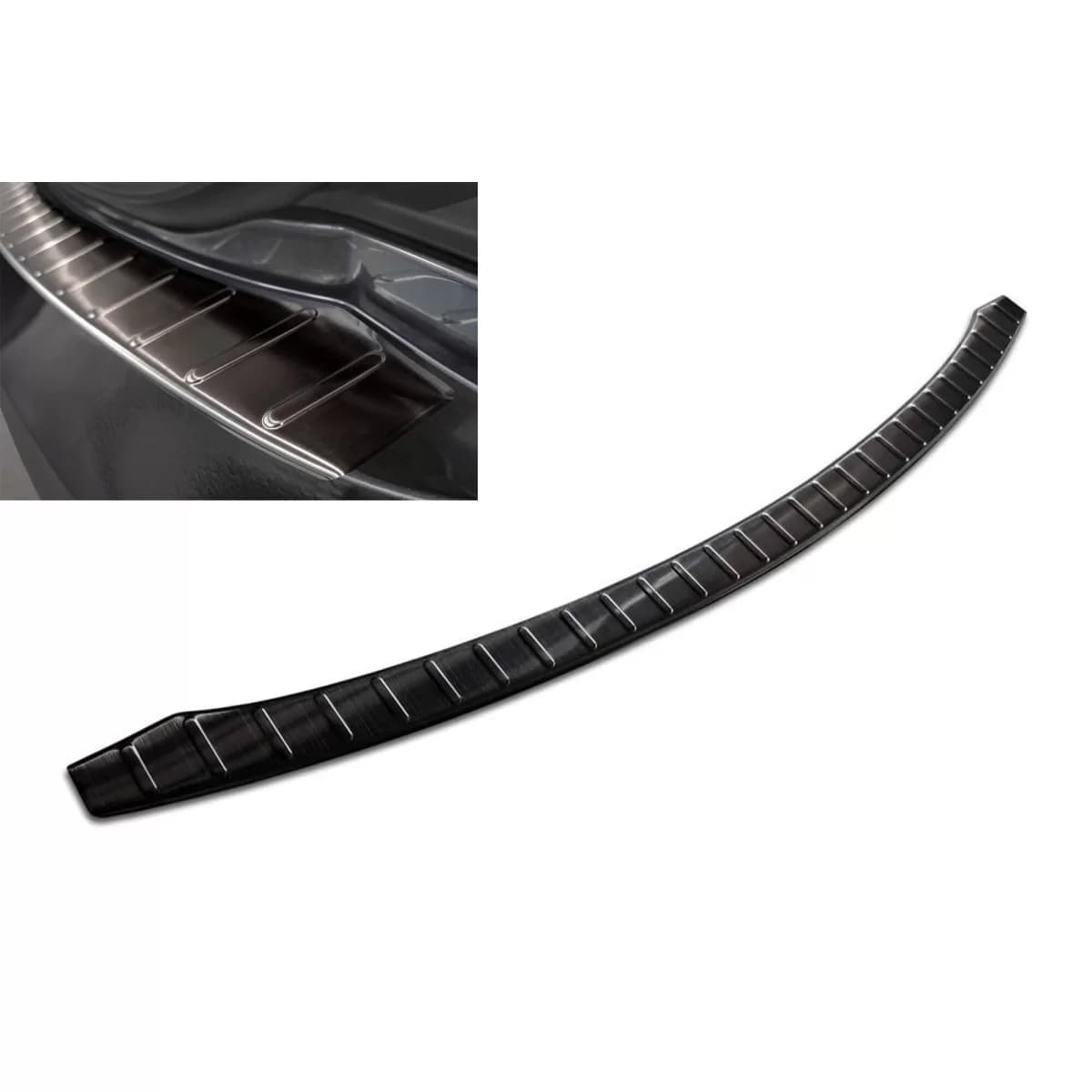 Avisa rear bumper protector suitable for Tesla Model S Liftback 2012-2016, after 2016, black lacquer