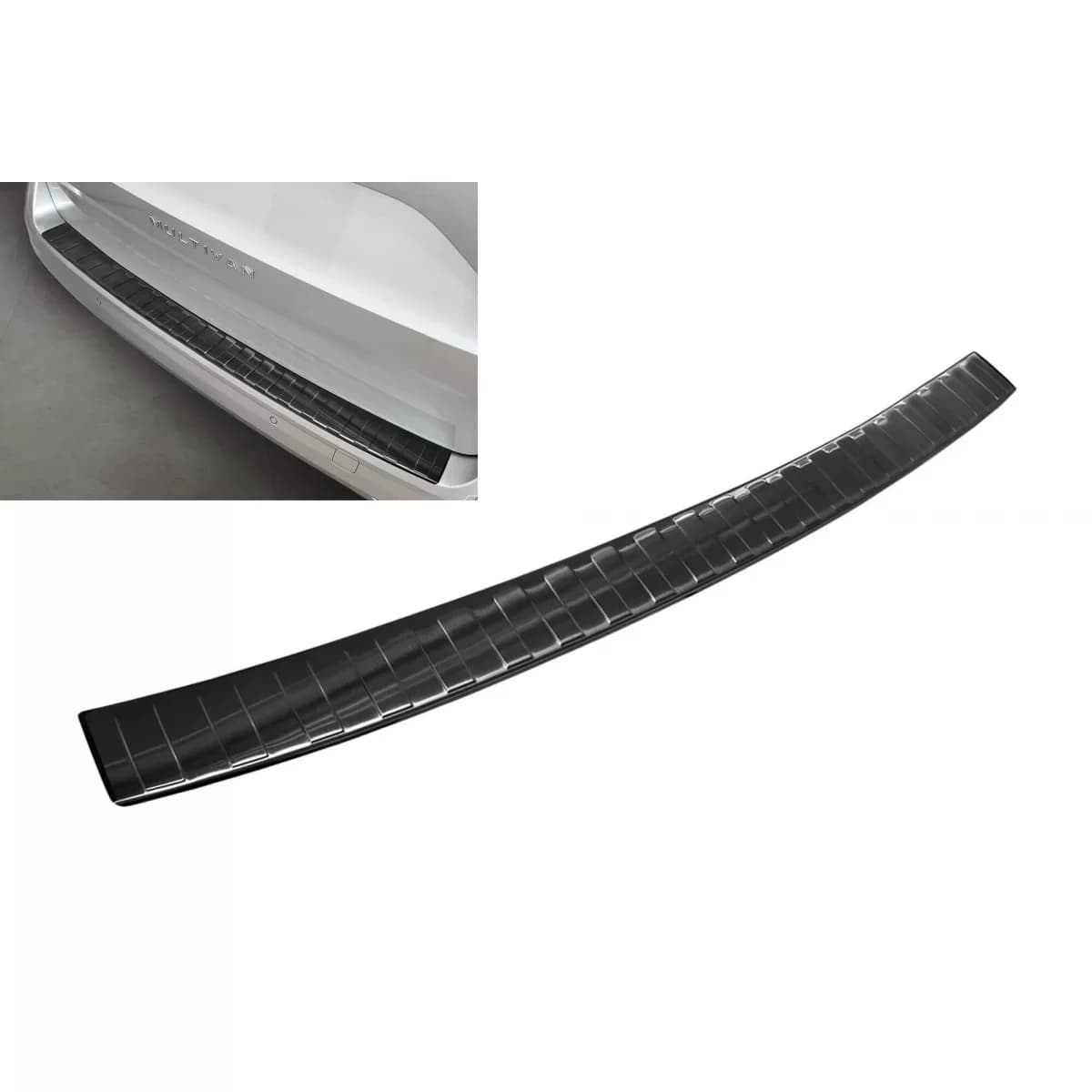 Avisa rear bumper protector suitable for Volkswagen T7 Multivan after 2022, black lacquer
