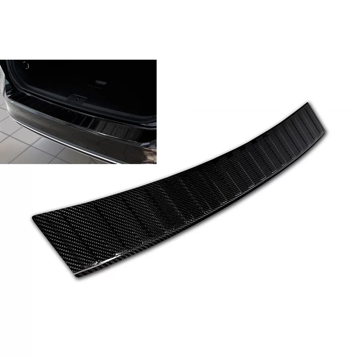 Avisa rear bumper protector suitable for Volkswagen Passat B8 estate, R-line, Alltrack 2014-2019, after 2019, carbon