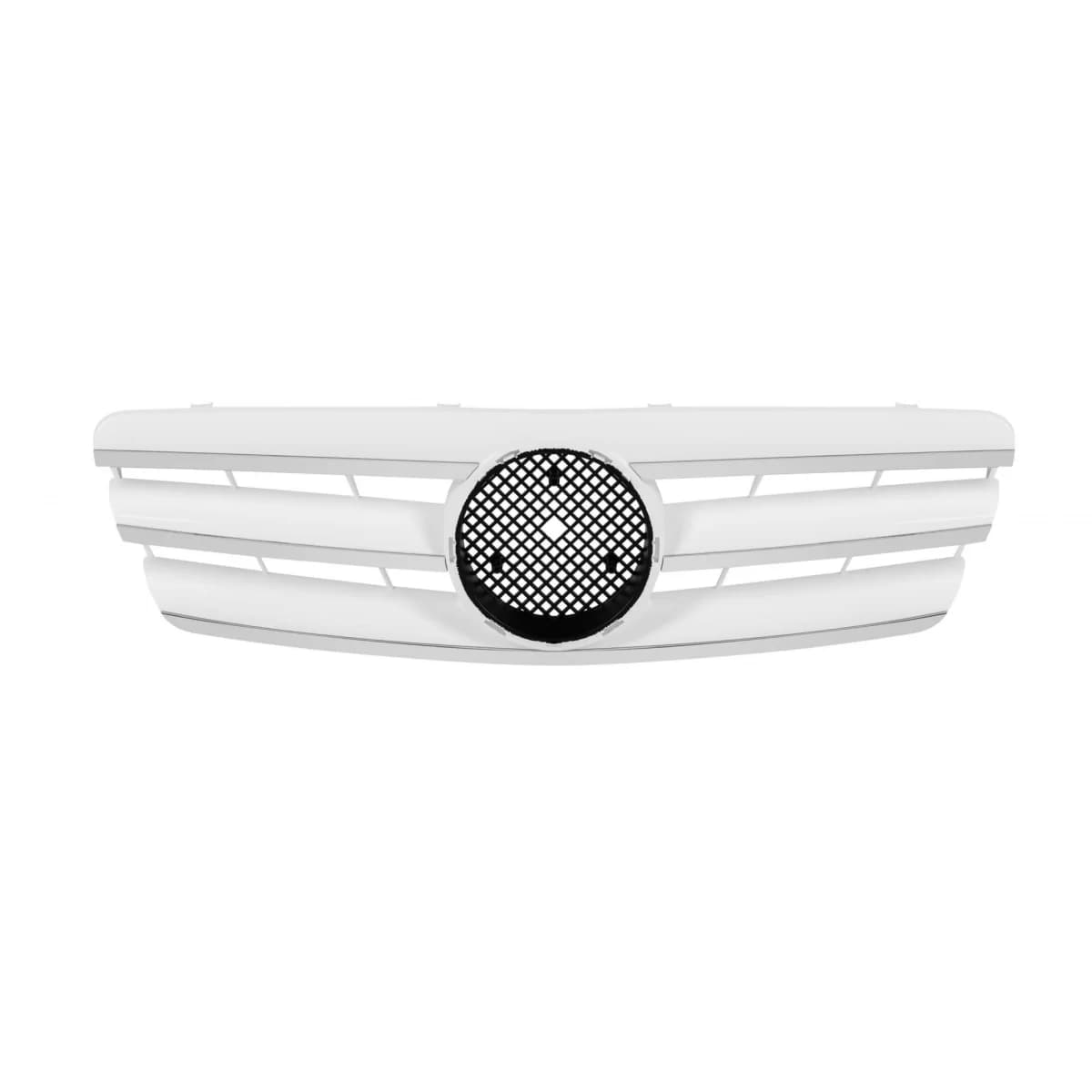 Chrome/white grille suitable for Mercedes C-Class W203 2000-2007