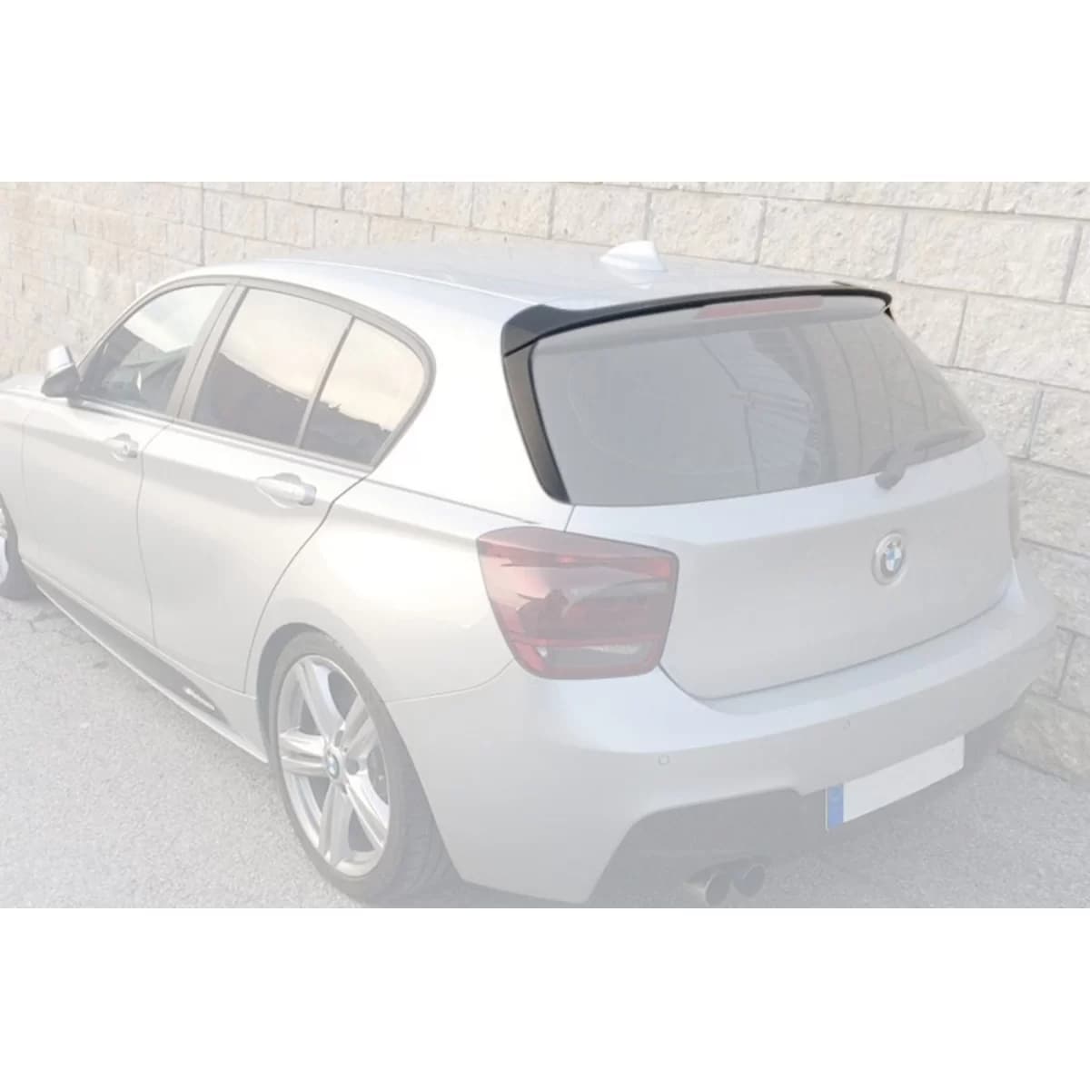 M Sport type 3-piece trunk spoiler suitable for BMW Series 1 F20 2010-2019, unpainted