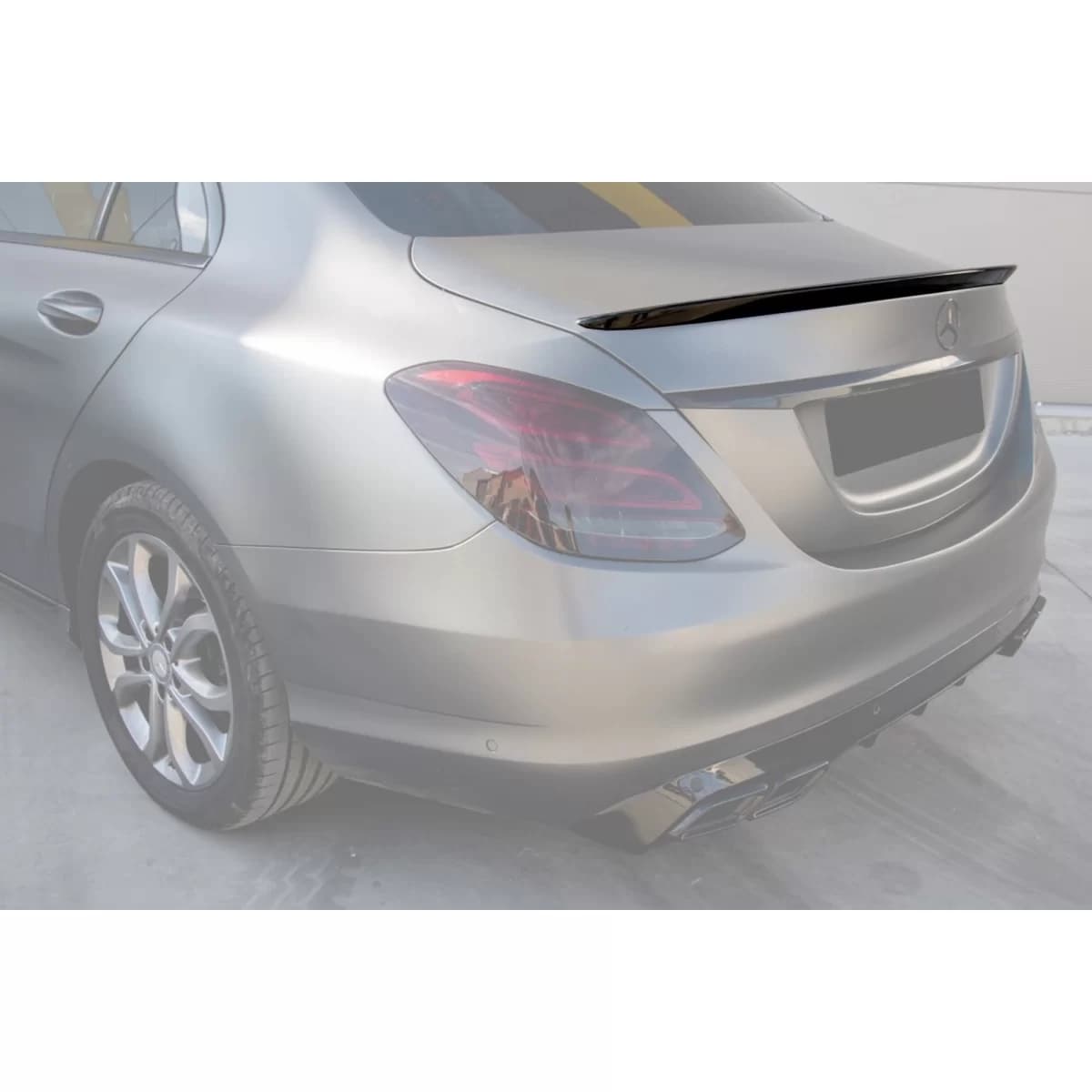 A Design type trunk spoiler suitable for Mercedes C-Class W205 2013-2020, unpainted