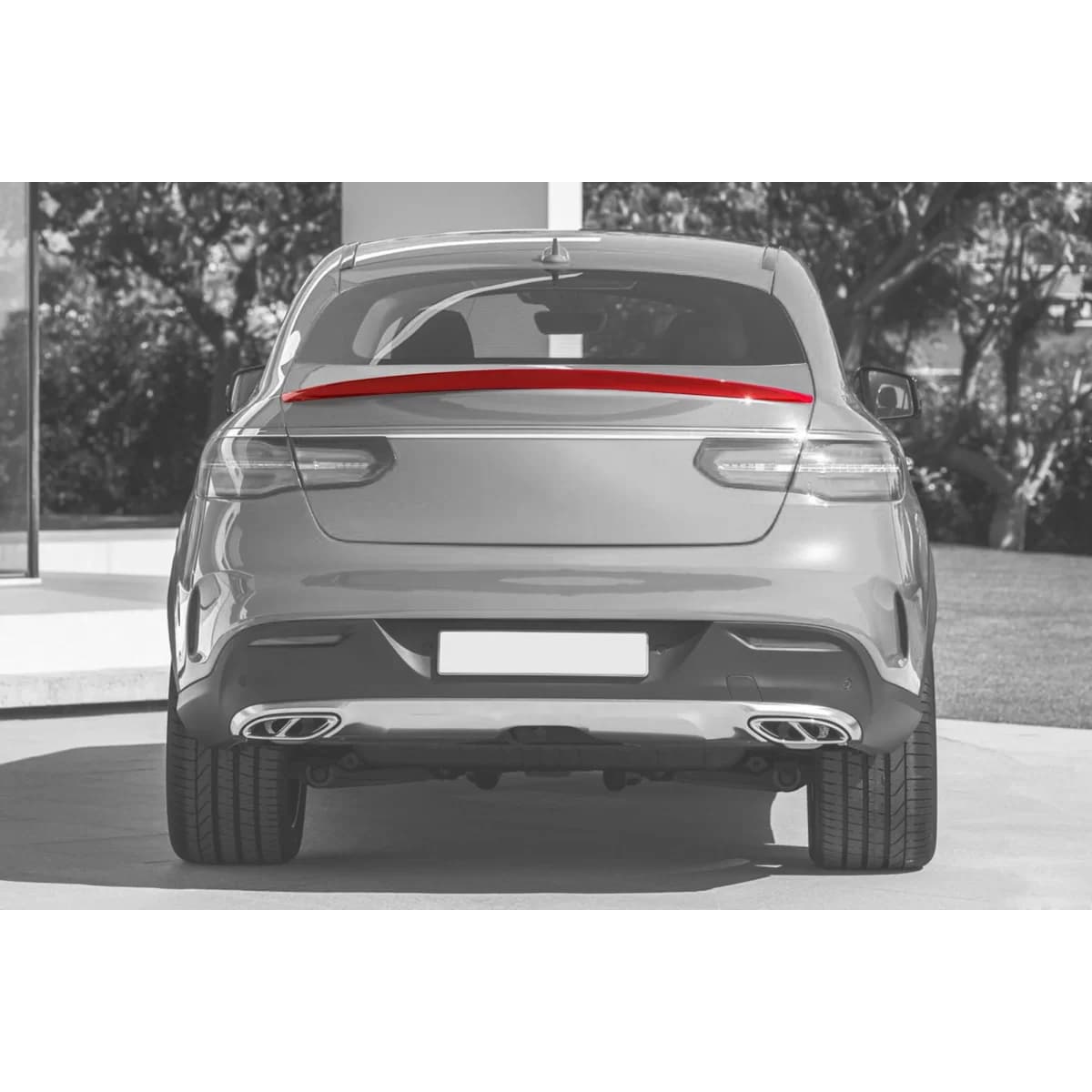 A Design type trunk spoiler suitable for Mercedes GLE Coupe C292 2015-2019, unpainted