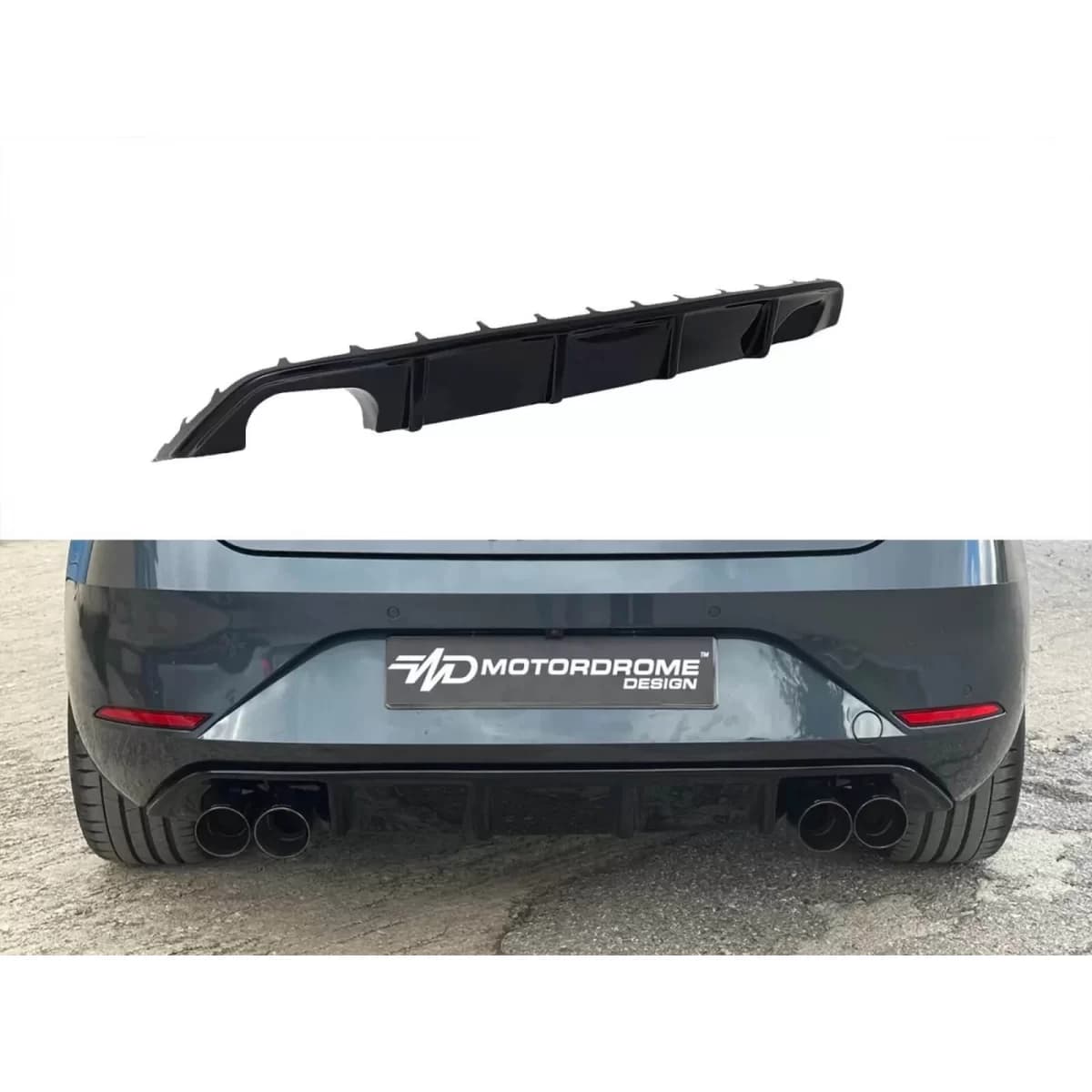 Motordrome Design diffuser suitable for rear bumper of Seat Leon Mk4 after 2020