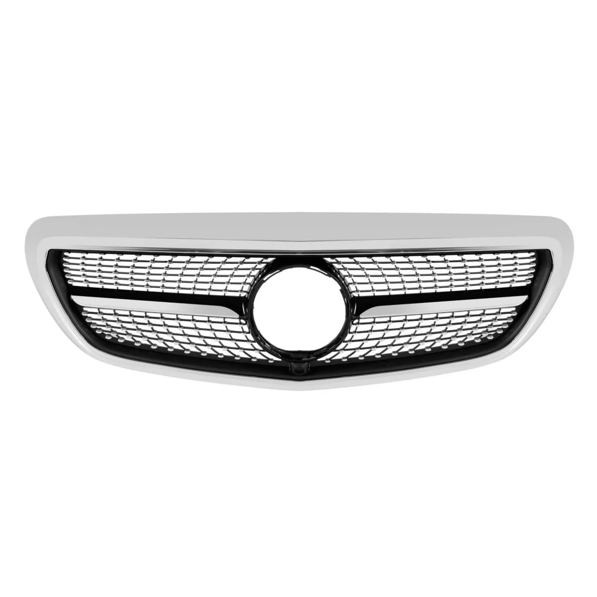 Chrome/grey Executive type grille suitable for Mercedes E-class W213 sedan, S213 station wagon 2016-2019