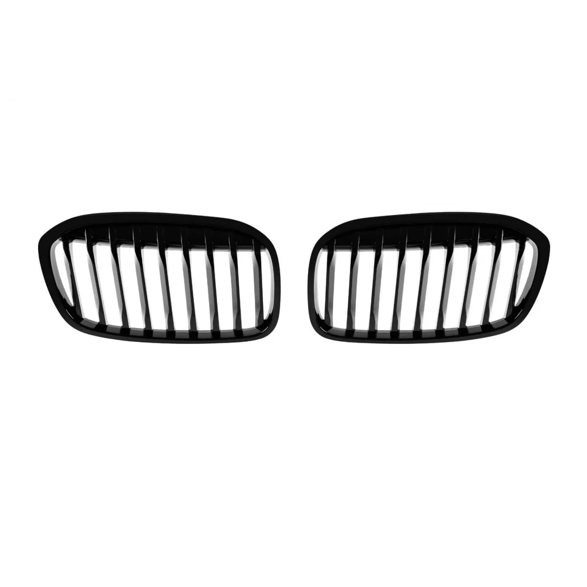 Black kidney grilles suitable for BMW Series 2 F45, F46 2017-2019 with single slats