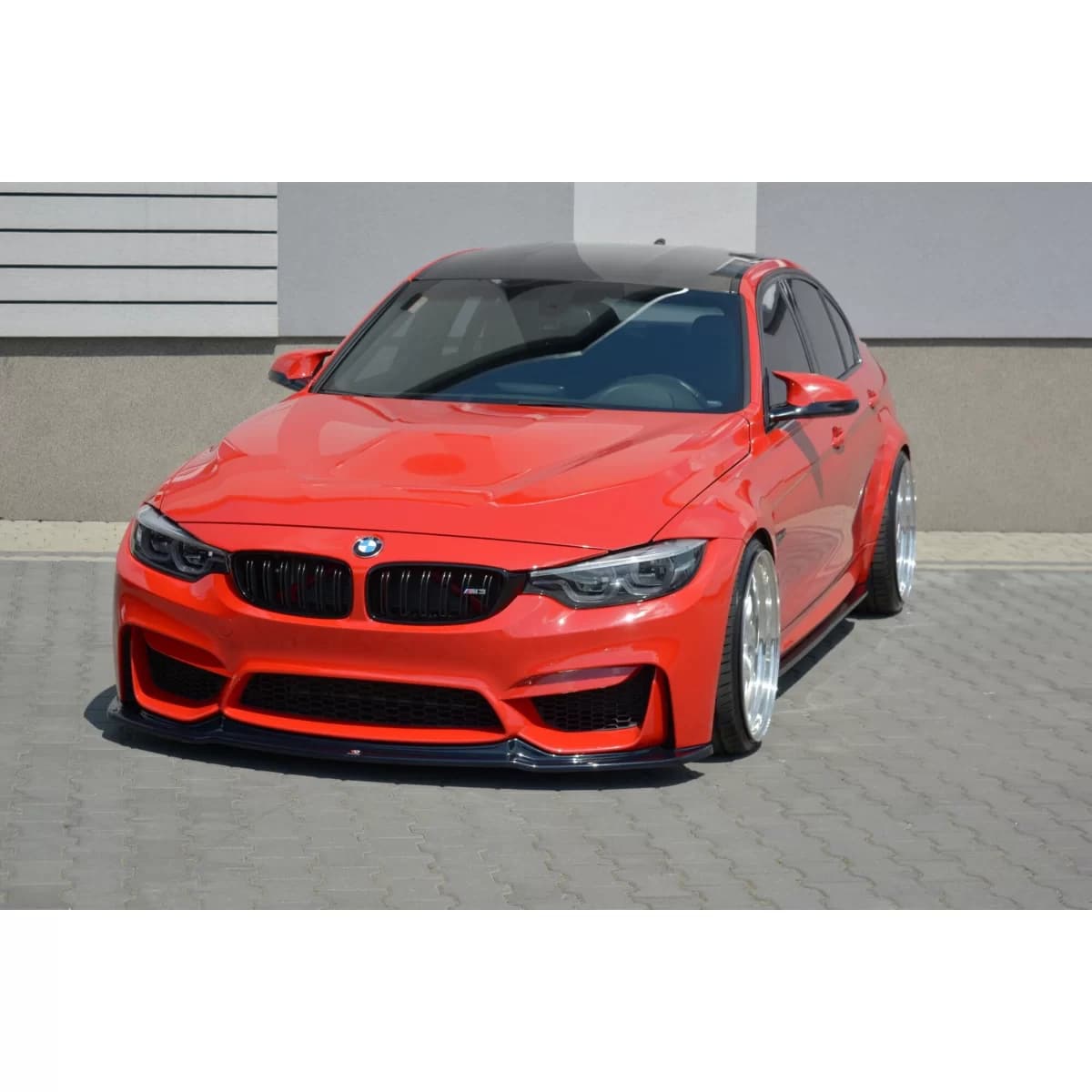 Maxton Design spoiler suitable for front M3 bumper of BMW 3 Series F80 after 2014, black lacquer