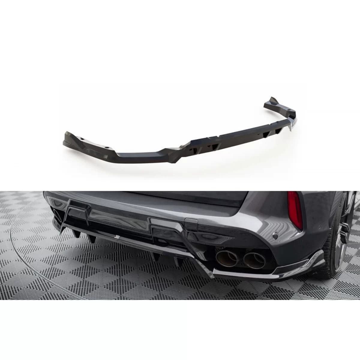Maxton Design spoiler suitable for rear bumper of BMW X5 M F95 after 2023, black lacquer