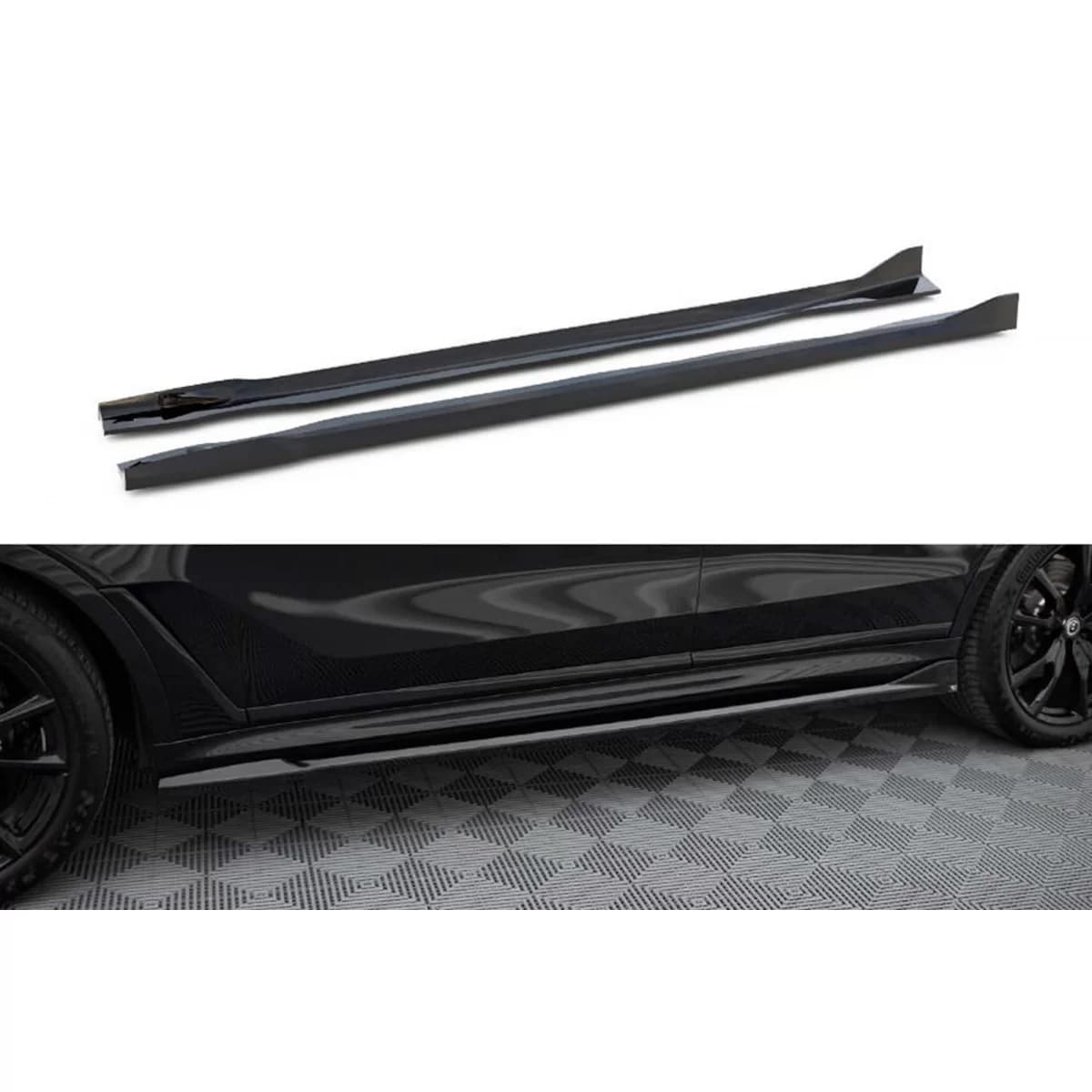 Maxton Design add-ons suitable for BMW X7 G07 with M package after 2022, black lacquer