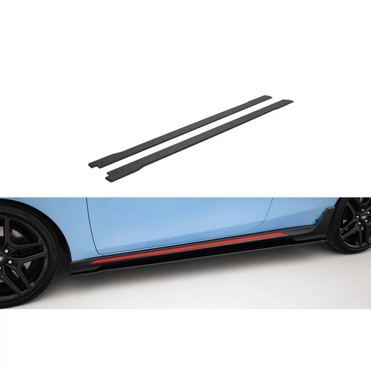 Maxton Design Street Pro type add-ons suitable for Hyundai Veloster N 2018-2022, matte black
