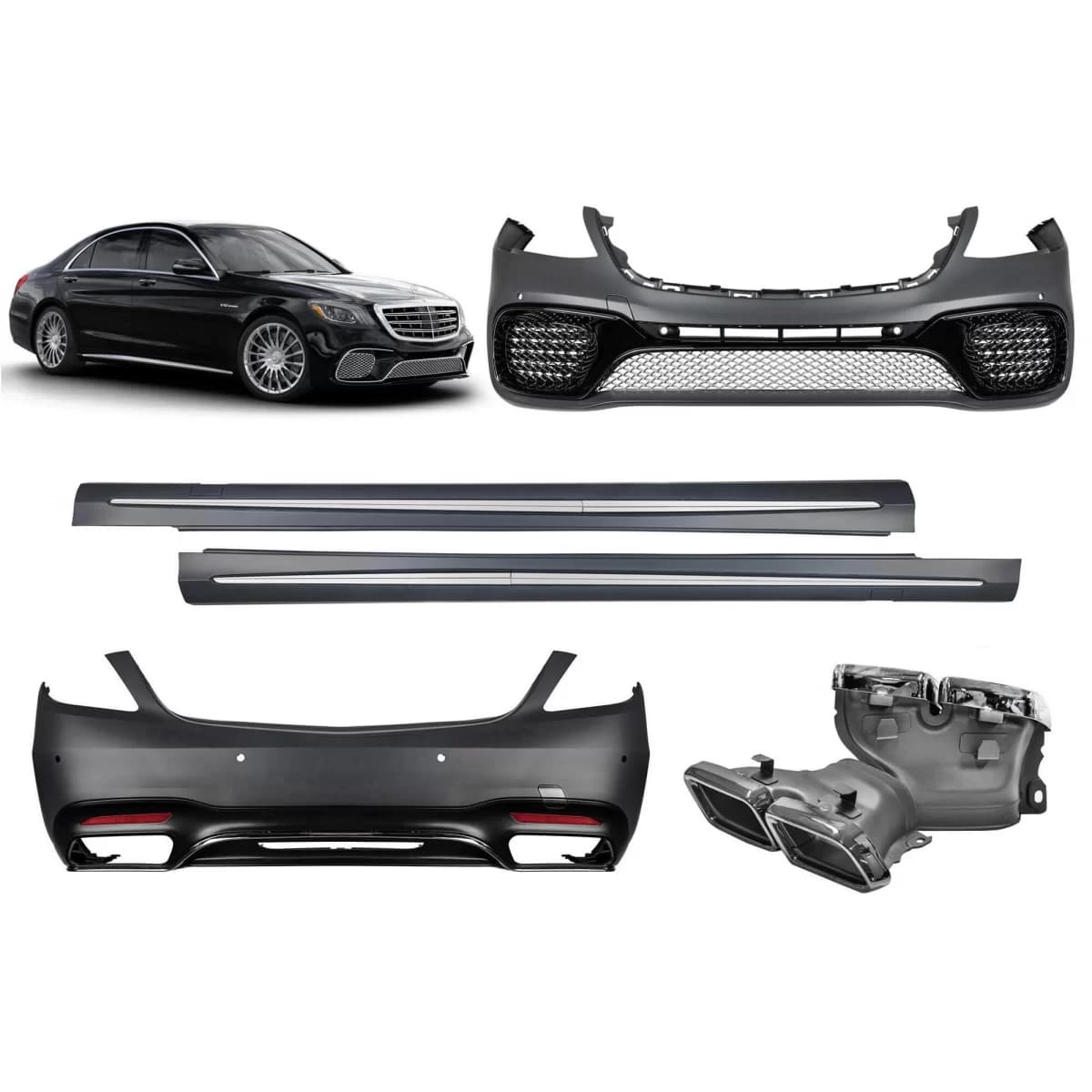 A Design package S65 type suitable for Mercedes S class W222 2017-2020, long wheelbase