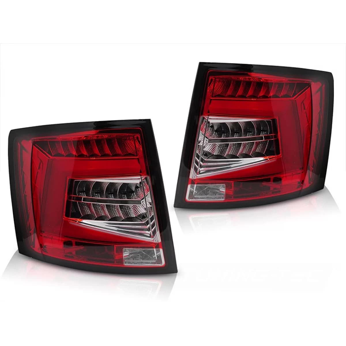 LED tail light set suitable for Skoda Octavia Combi 2012-2016, for the model with factory LED tail lights, with red base, left and right