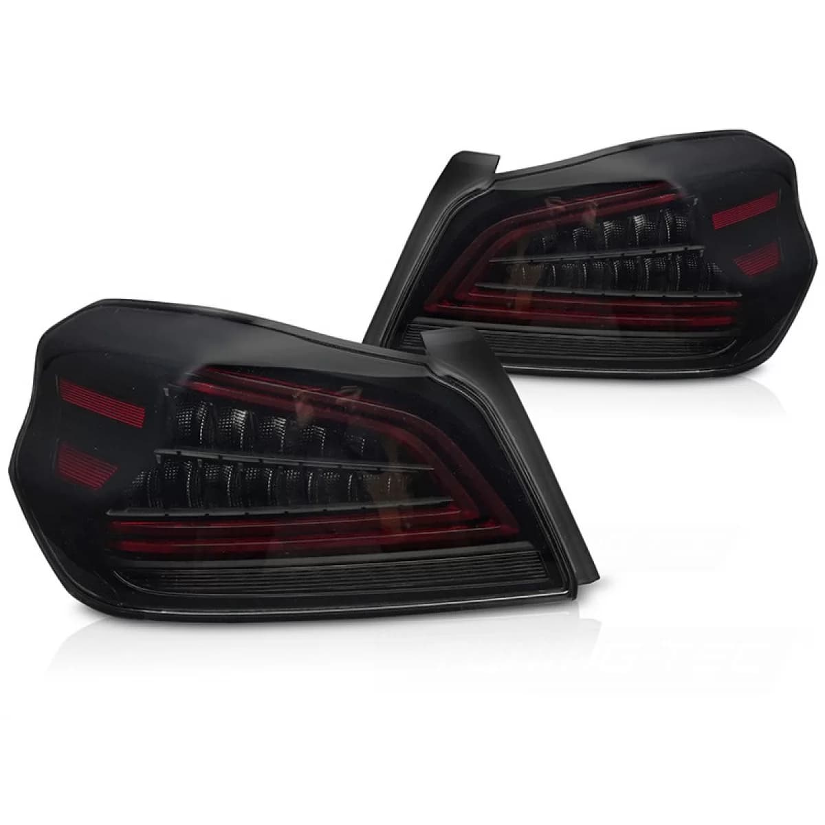 LED tail light set suitable for Subaru WRX 2014-2021, smoked base, left and right
