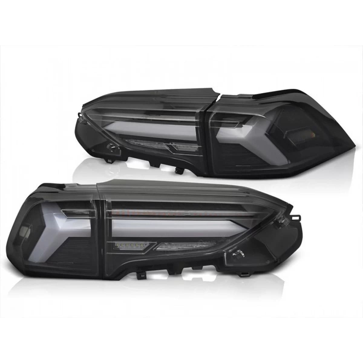 Tuning LED tail light kit suitable for Toyota Rav4 after 2019, black base, with dynamic turn signal, left and right