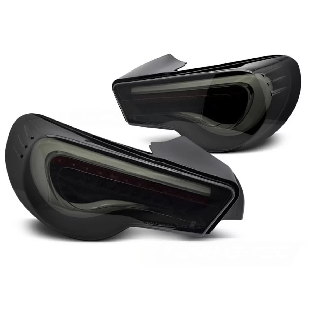 Tuning LED tail light set suitable for Toyota GT86 2012-2021 with black smoked base, left and right