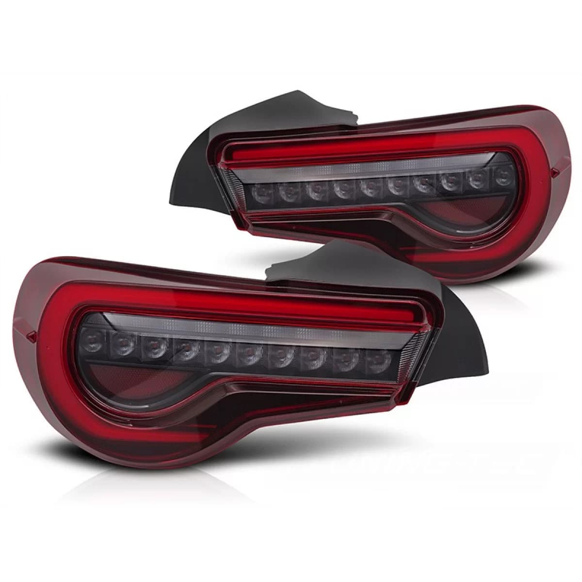 LED tail light set suitable for Toyota GT86 2012-2021, red smoked base, left and right