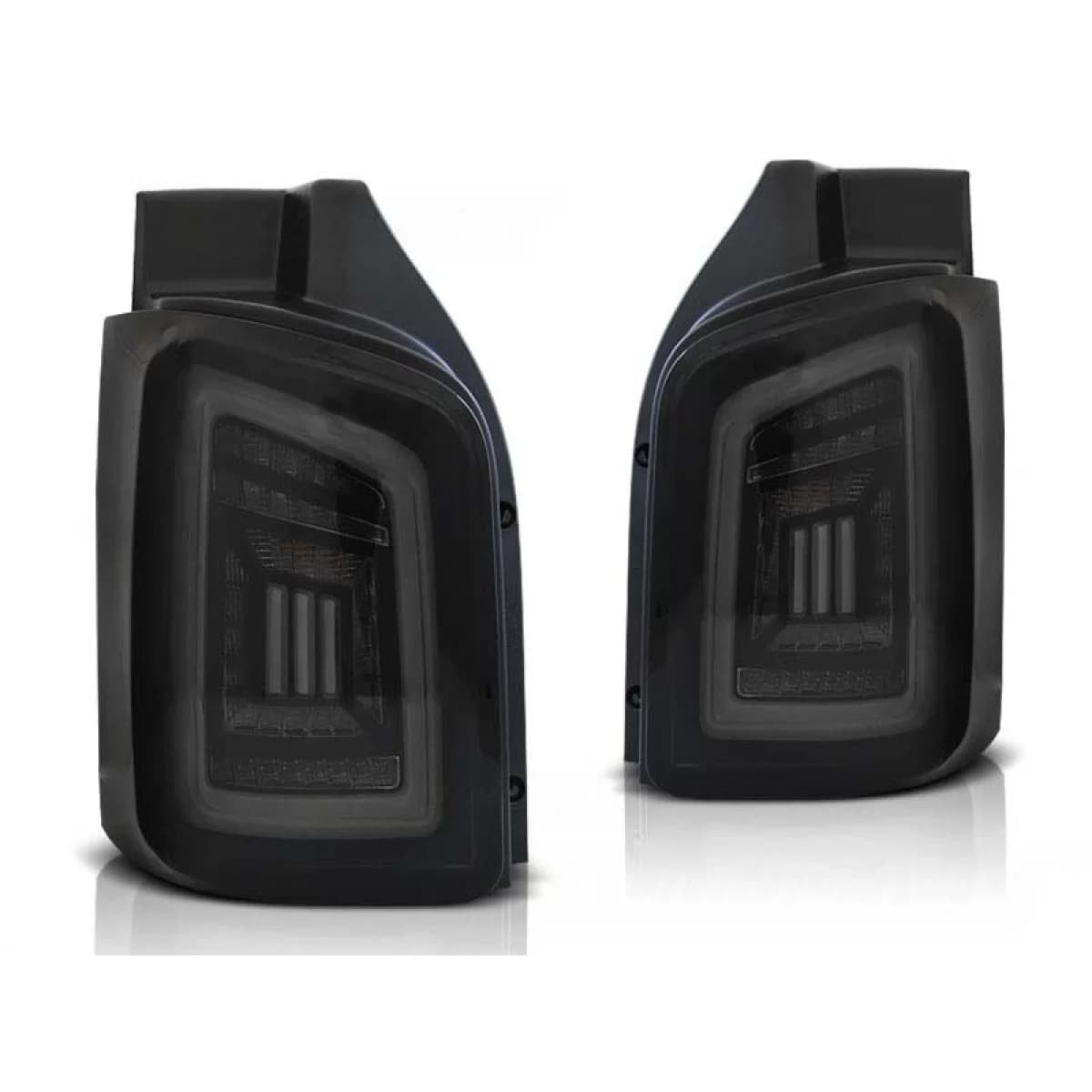 LED tuning tail light set suitable for VW T5 04.2003-2015 smoked with black/white base, left and right