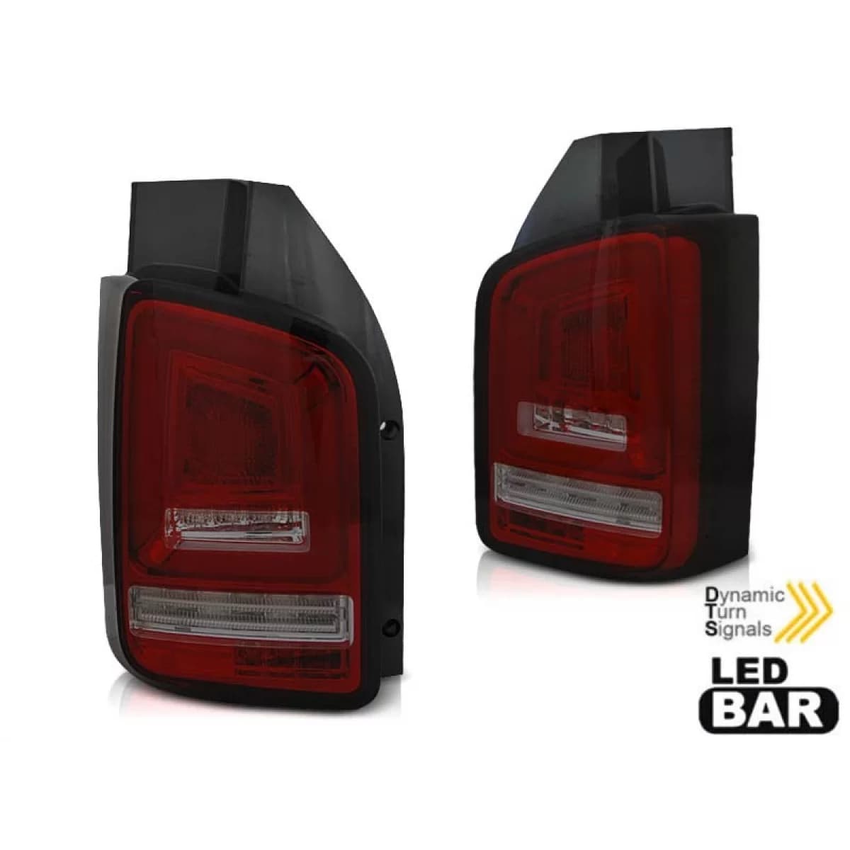 LED tuning tail light set suitable for VW T6 2015-2019, red smoked base, left and right