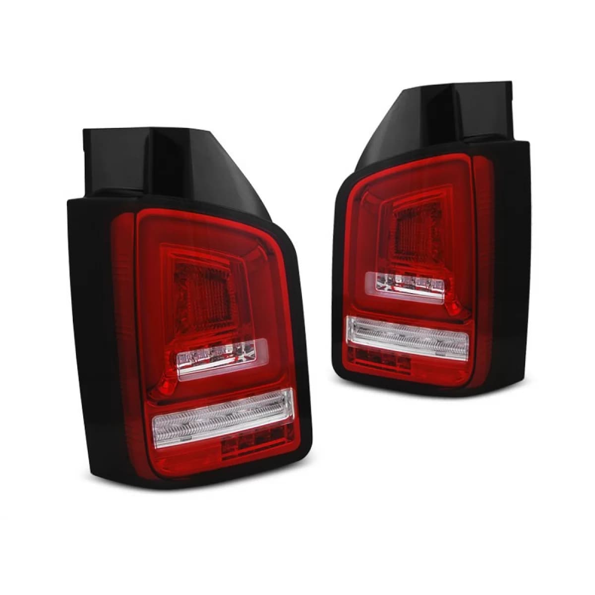 LED tail light set with red and white base suitable for Volkswagen T5 2010-2015, left and right