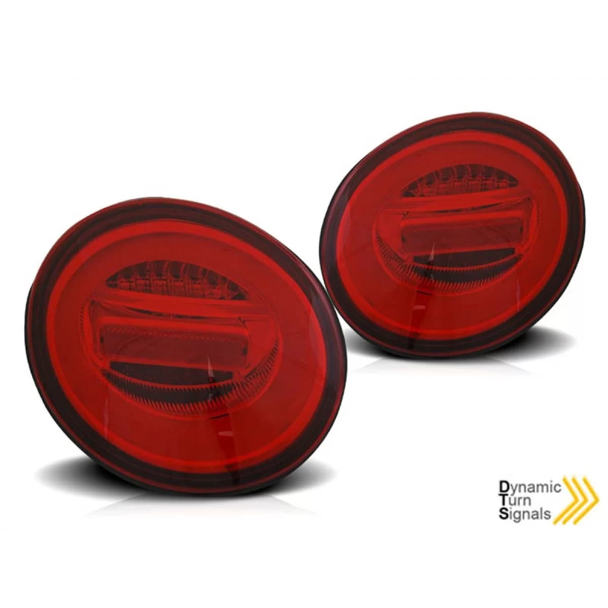 LED tail light set suitable for VW New Beetle hatchback, convertible 1998-2005, red and white base, left and right