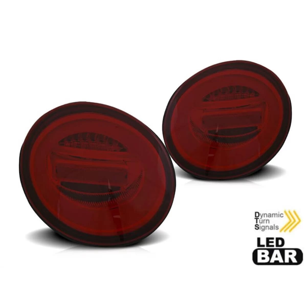 LED tuning tail light set suitable for VW New Beetle hatchback, convertible 1998-2005 red/smoked base, left and right