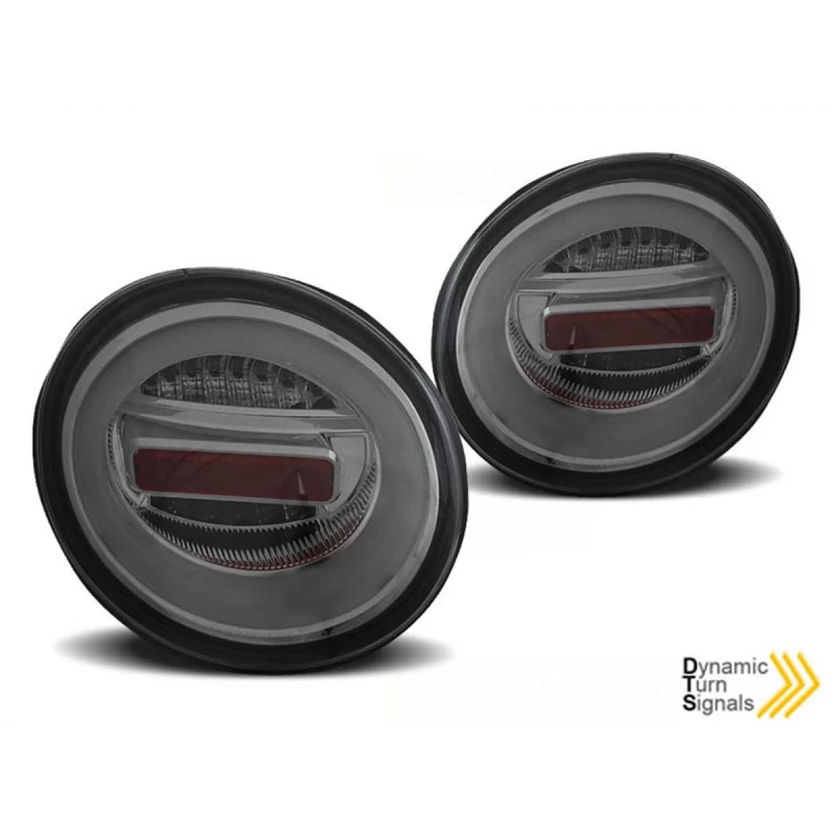 LED tail light set suitable for VW New Beetle hatchback, convertible 1998-2005, with smoked base, left and right