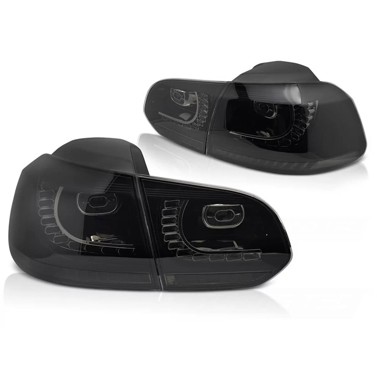 LED TAILLIGHTS SET SUITABLE FOR VOLKSWAGEN GOLF VI HATCHBACK 2008-2013, SMOKED BASE, LEFT AND RIGHT