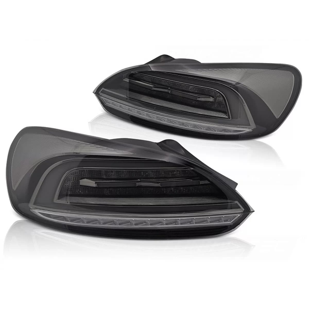 LED tail light set suitable for Volkswagen Scirocco 2008-2014, with smoked base, left and right