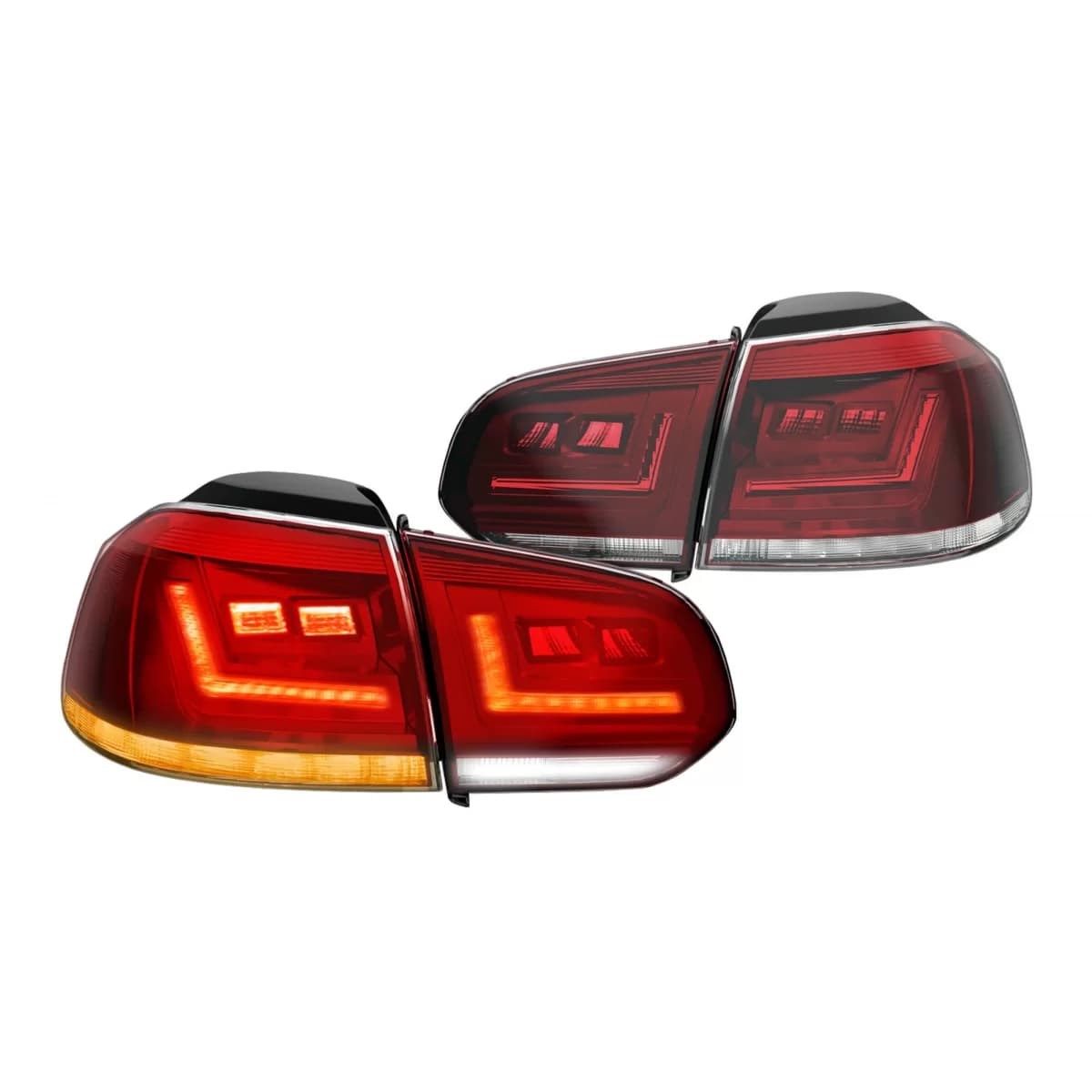 Osram LED tail light set suitable for VW Golf VI 2008-2013, red and white base, left and right