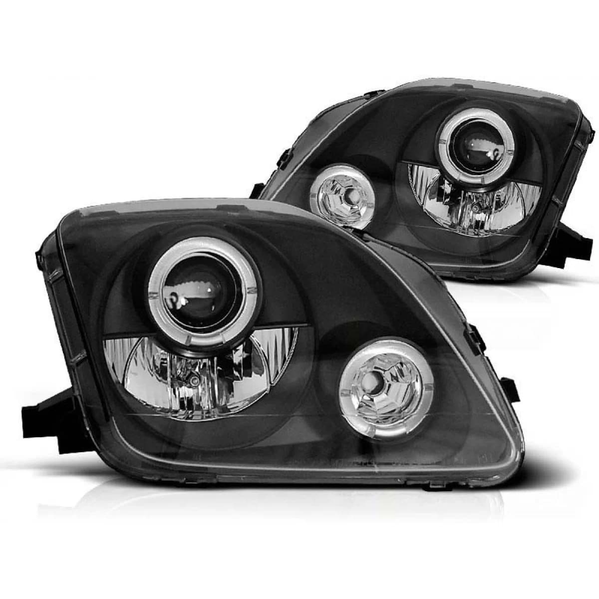 Tuning headlight set suitable for Honda Prelude 02.1997-2001 with black base, left and right