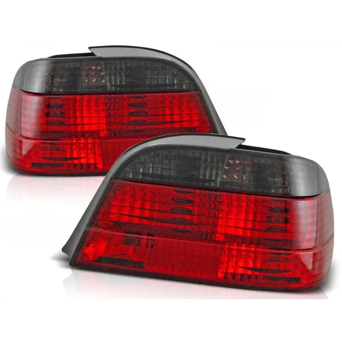 Tuning tail light set suitable for BMW E38 06.1994-07.2001 with red and smoked base, left and right