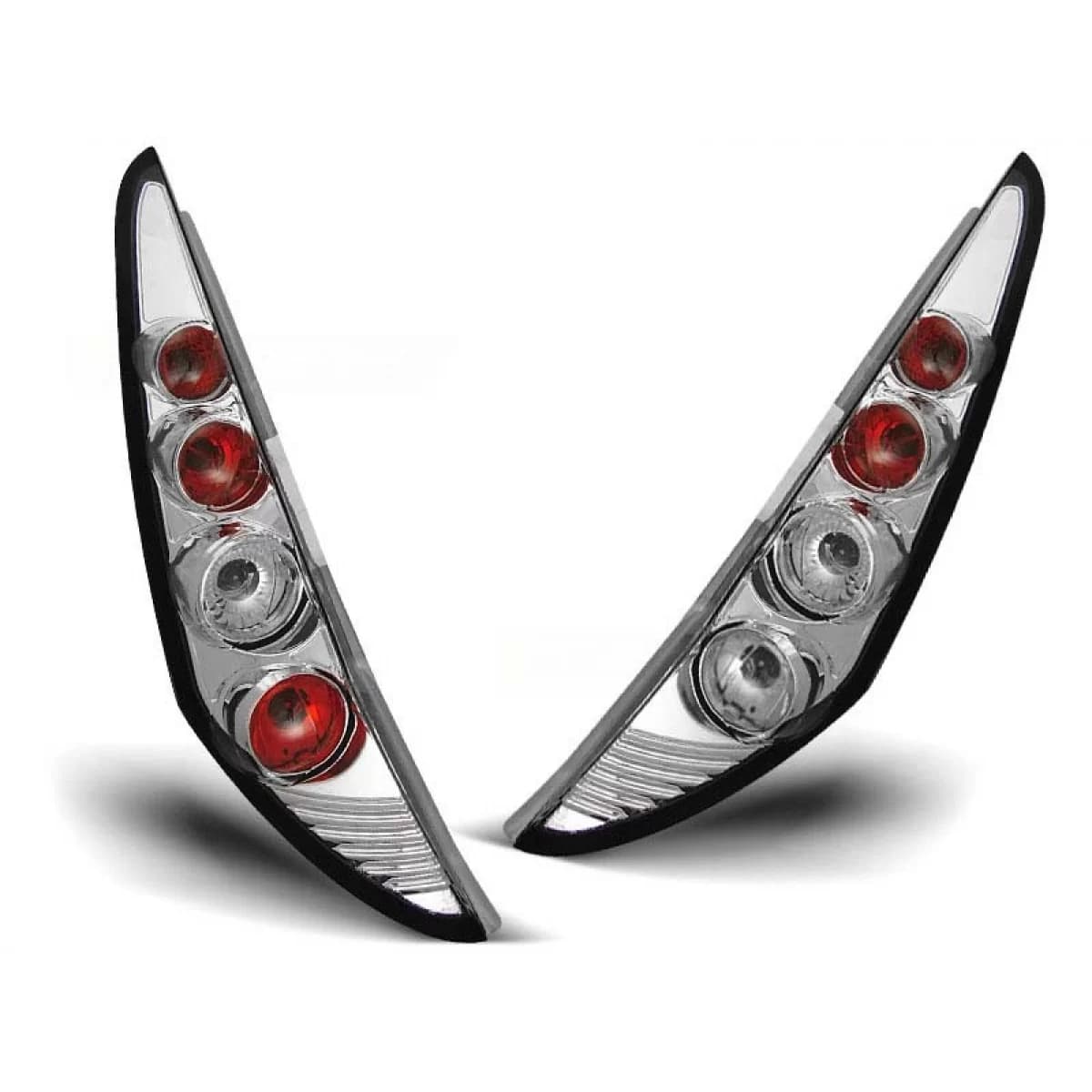 Tuning tail light set suitable for Fiat PUNTO 2 10.1999-06.2003 3 doors with chrome base, left and right