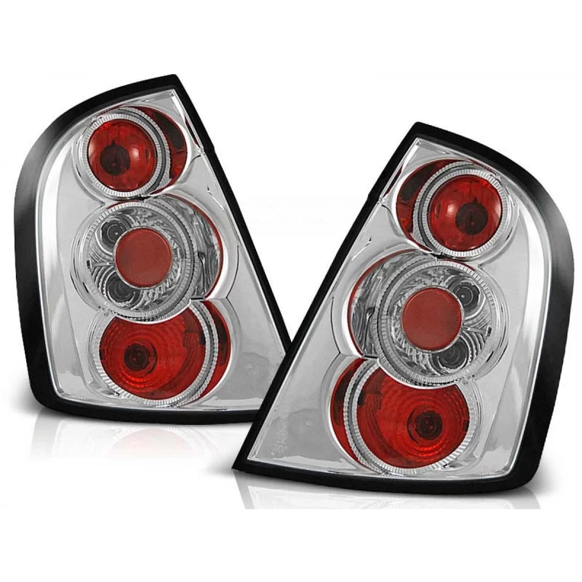 Tuning tail light set suitable for Skoda FABIA I 12.1999-06.2004 hatchback with chrome base, left and right