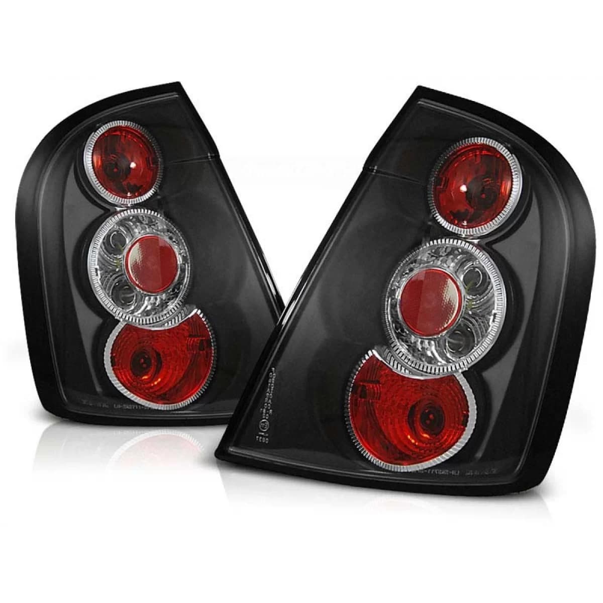 Tuning tail light set suitable for Skoda FABIA I 12.1999-06.2004 hatchback with black base, left and right