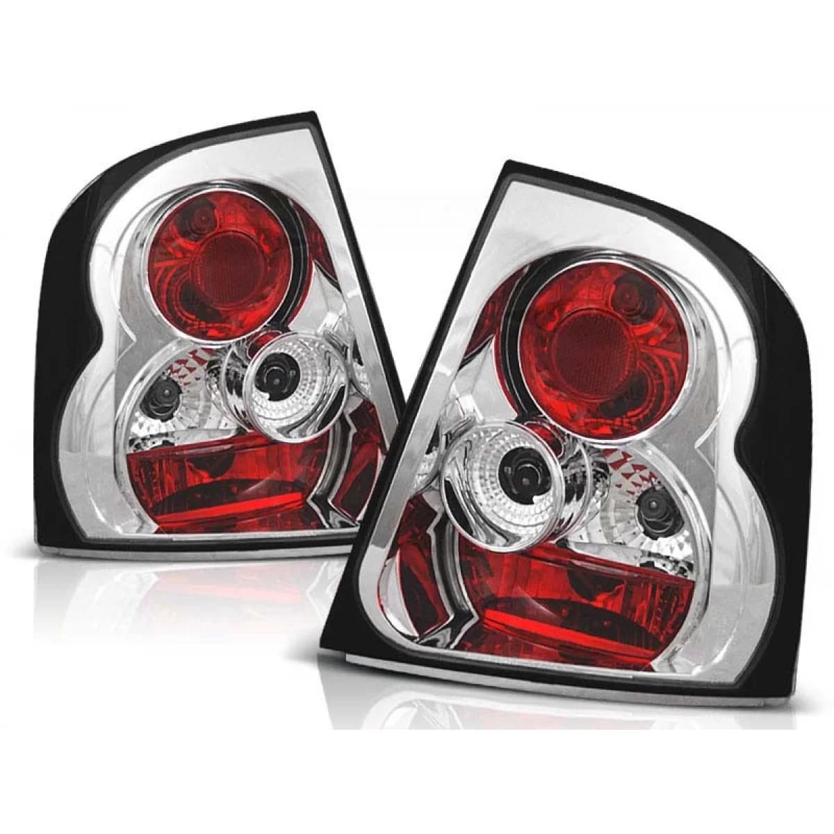 Tuning tail light set suitable for Skoda OCTAVIA 03.1997-07.2000 Liftback with chrome base, left and right