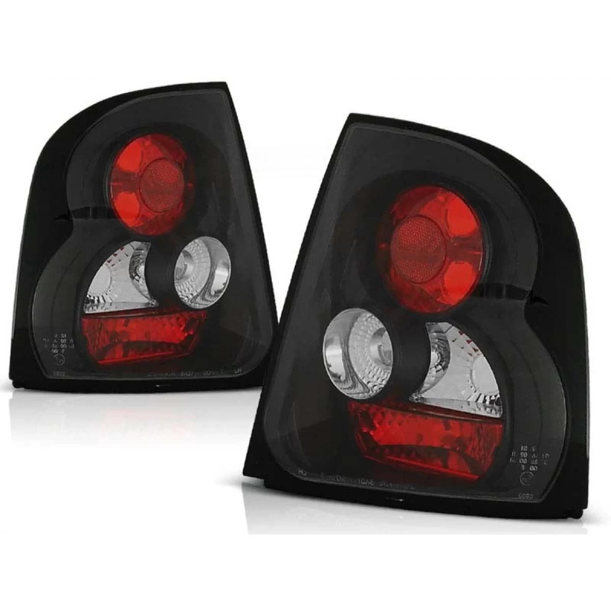 Tuning tail light set suitable for Skoda OCTAVIA 03.1997-07.2000 Liftback with black base, left and right