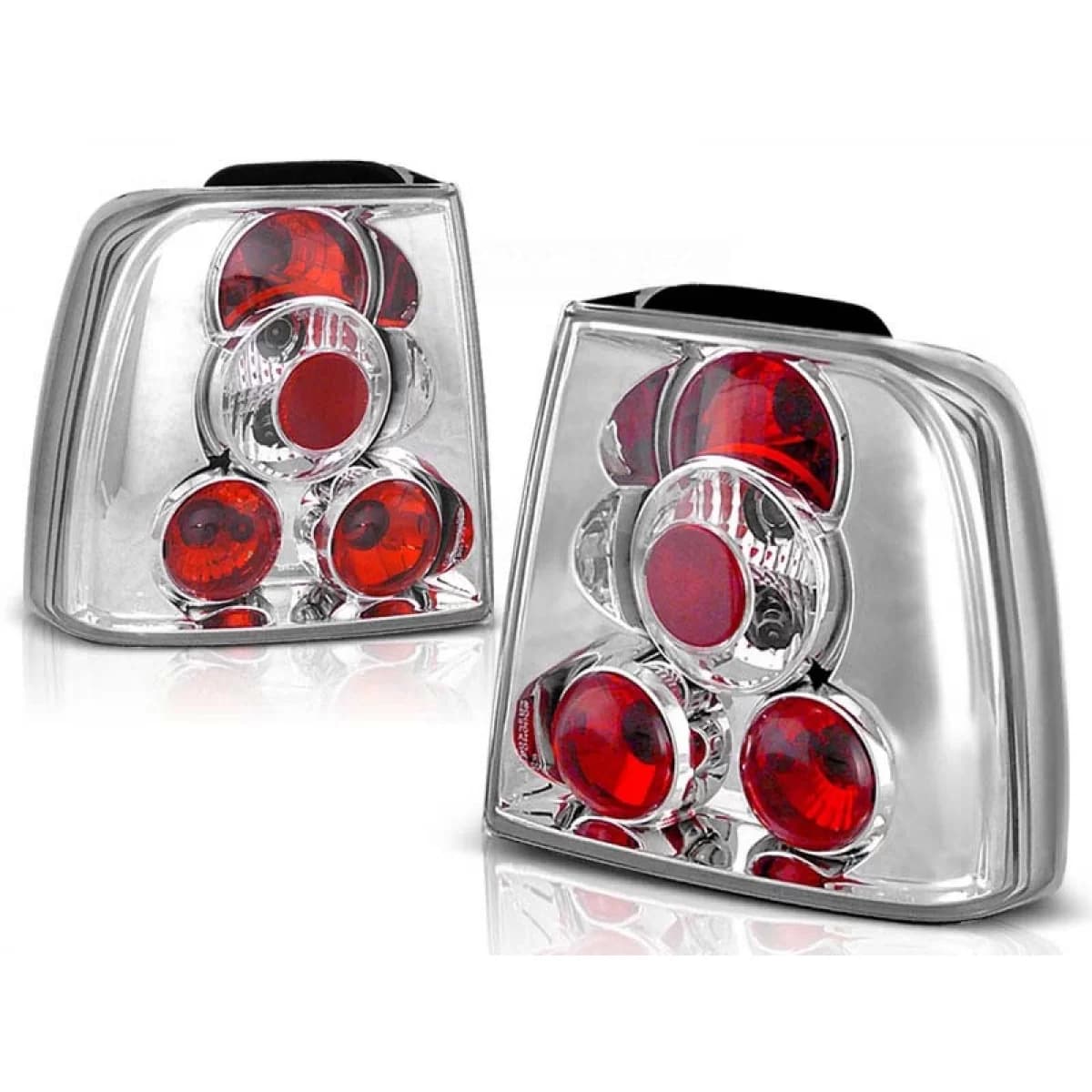 Tuning tail light set suitable for Volkswagen PASSAT B5 11.1996-08.2000 sedan with chrome base, left and right