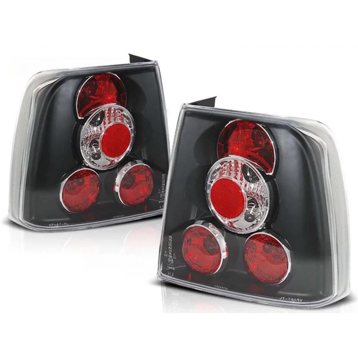 Tuning tail light set suitable for Volkswagen PASSAT B5 11.1996-08.2000 sedan with black base, left and right