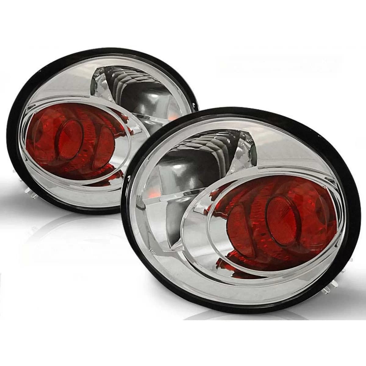 Tuning tail light set suitable for Volkswagen NEW BEETLE 10.1998-05.2005 sedan with chrome base, left and right