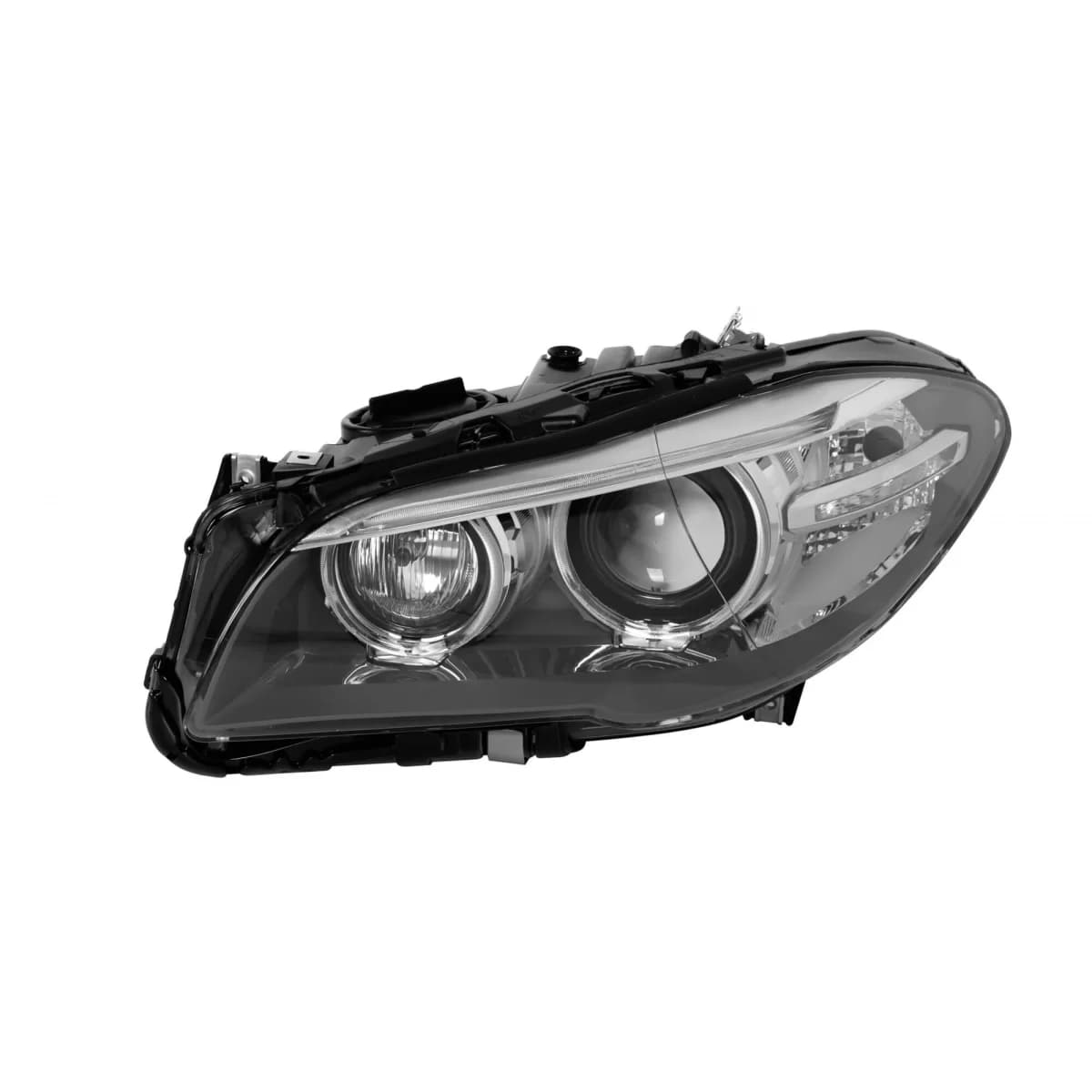 Left xenon headlight suitable for BMW 5 Series F10 sedan, F11 station wagon 2014-2017 with black base
