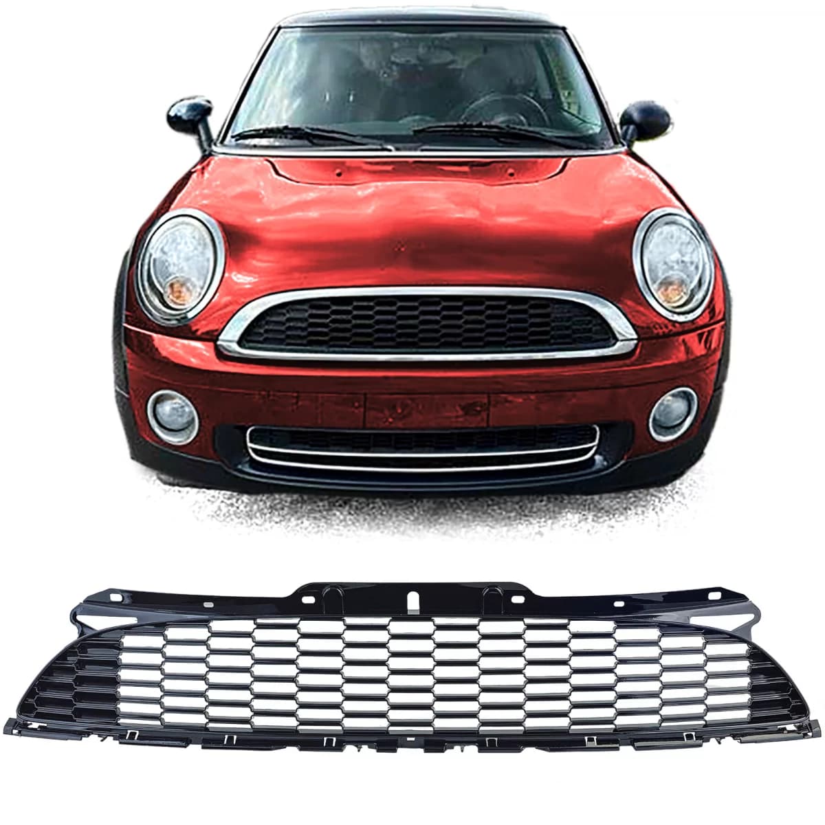 Honeycomb Grille Gloss Black for Mini One Cooper JCW R56 R57 R58 R59