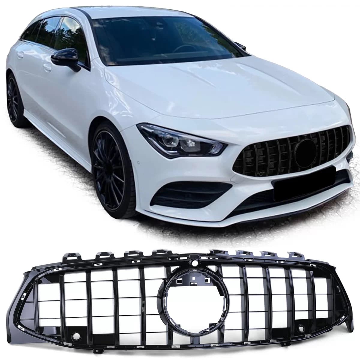 Sport grille black gloss suitable for Mercedes CLA X118 from 19