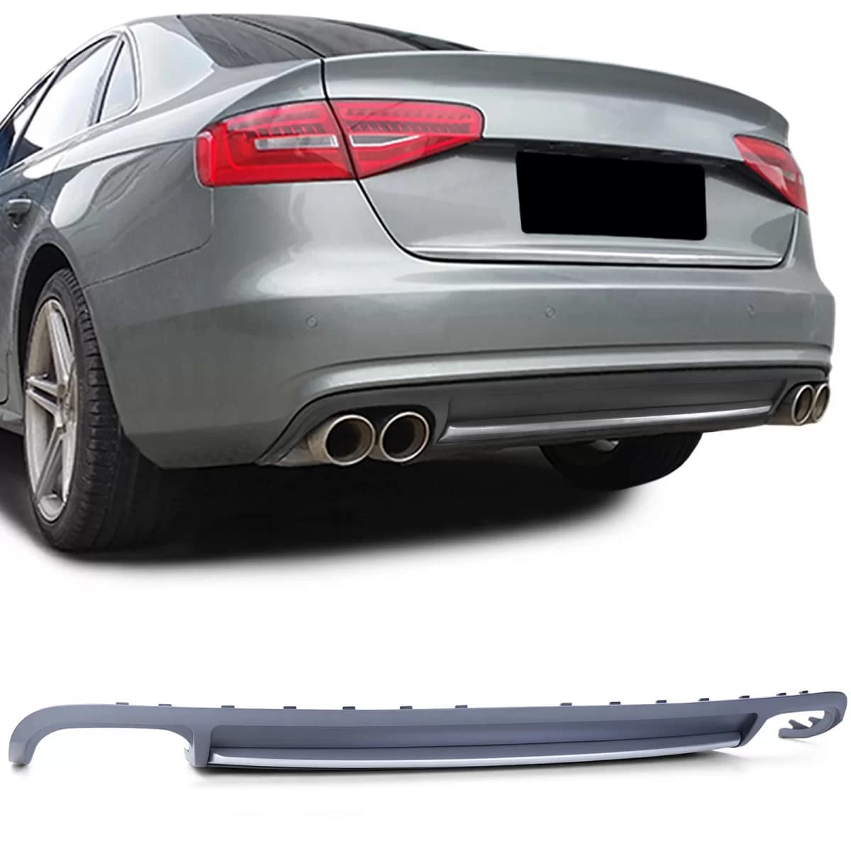 Sport rear diffuser insert bumper for Audi A4 B8 Sedan Avant 07-11
