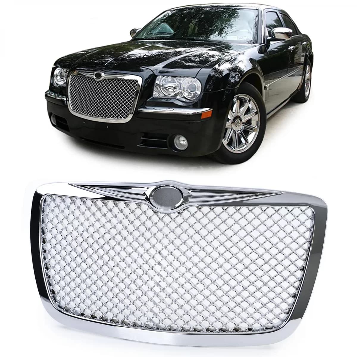 Sport grille chrome honeycomb design for Chrysler 300C sedan touring 04-11