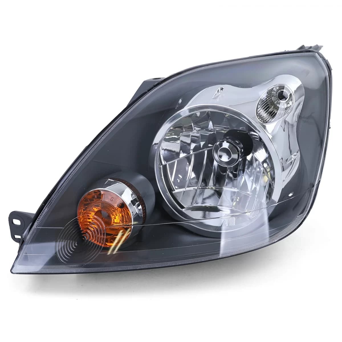 Headlight H4 Black with Motor Left for Ford Fiesta JH JD 05-07