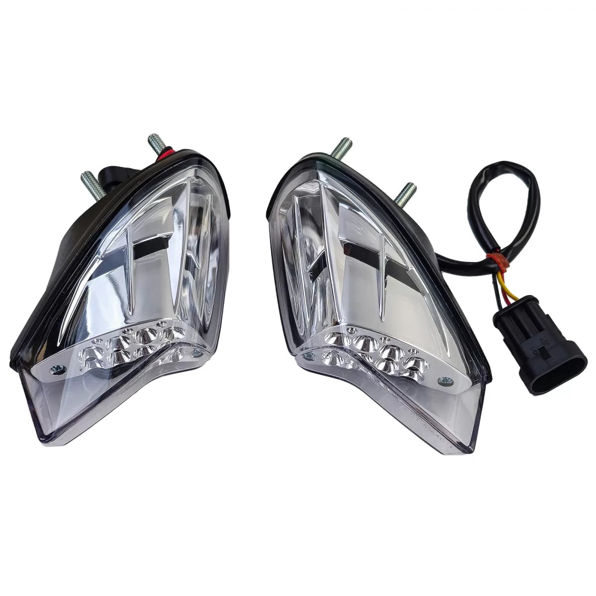 Motorcycle LED taillight + turn signal rear lights pair clear lens for Benelli TNT 1130