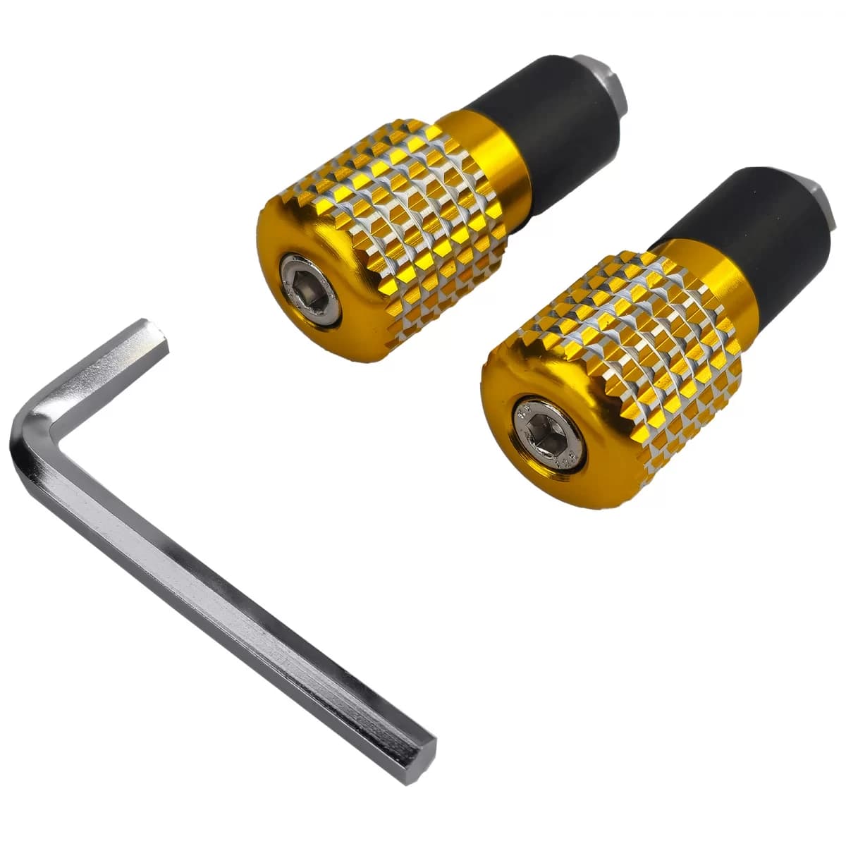 Motorcycle Universal CNC Aluminum Handlebar Ends Handlebar Weights Gold 7/8" 6mm