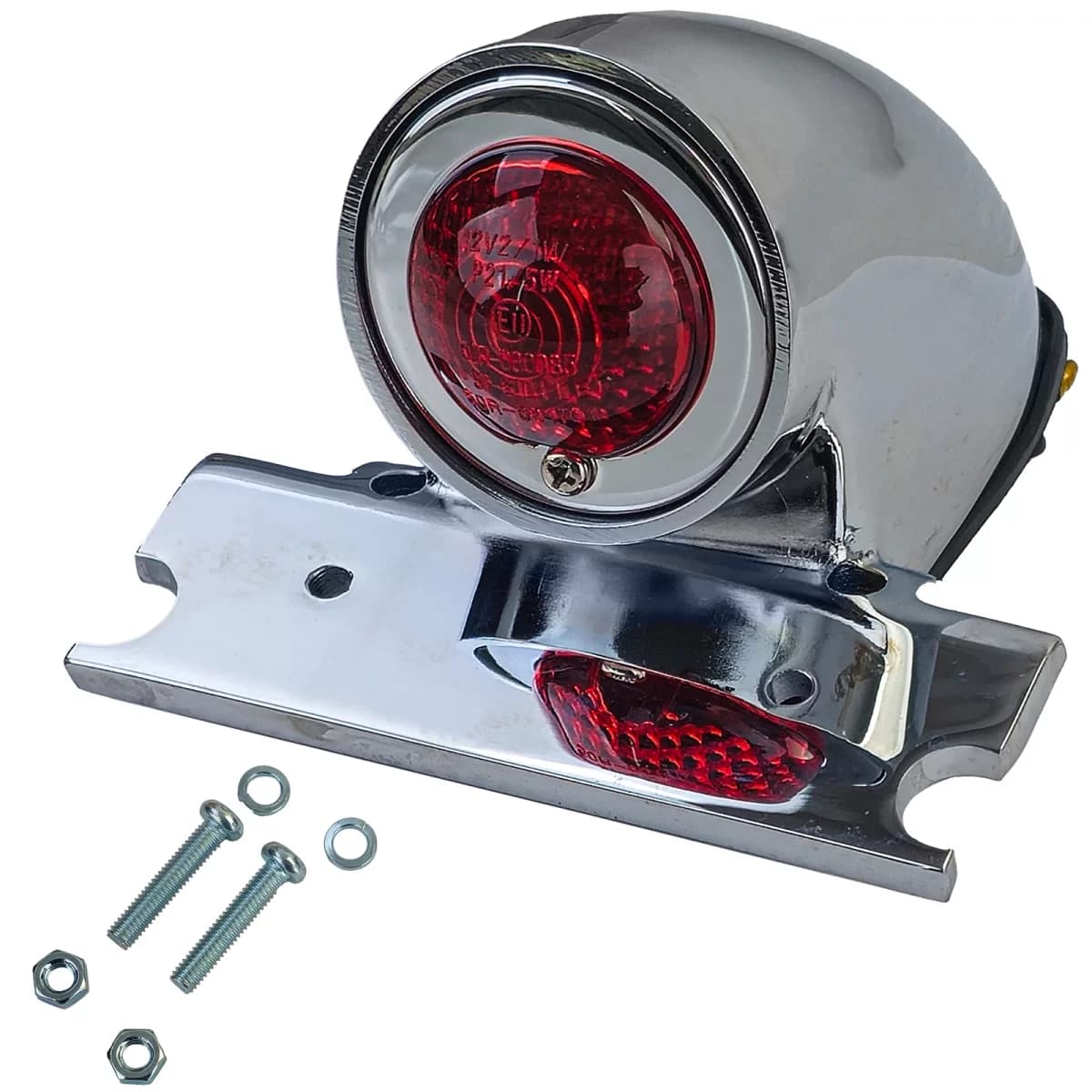 Motorcycle LED Universal Sparto Taillight Chrome Retro Harley Chopper