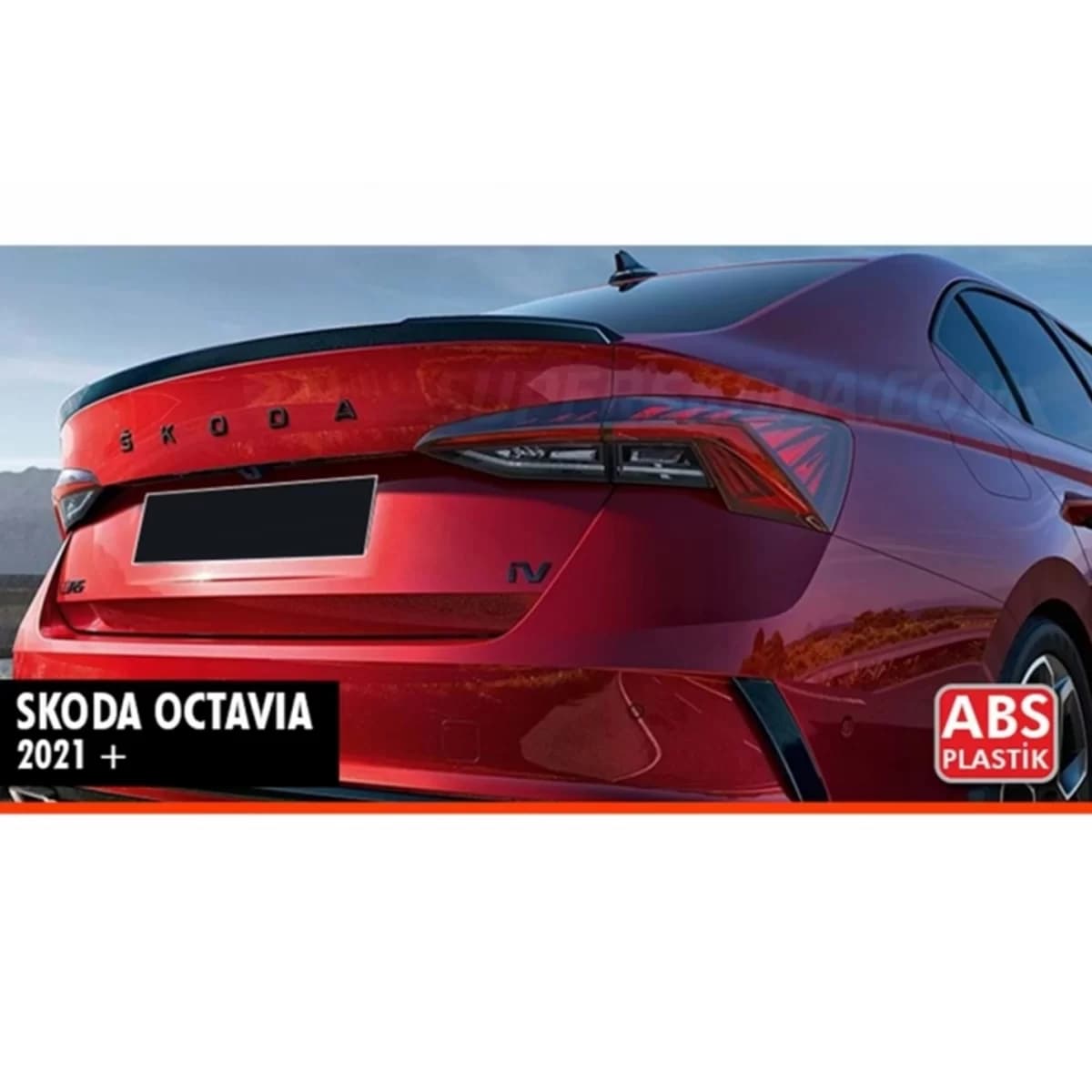 Octavia Mk4 Blade Style Spoiler Piano Black ABS / 2020 After