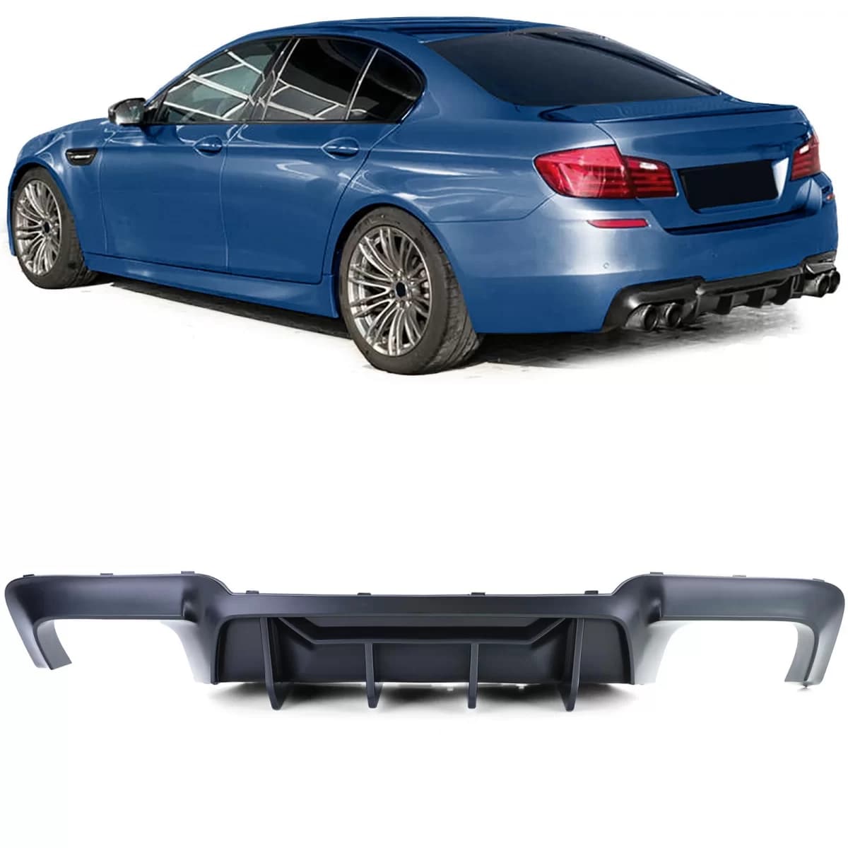 High Performance Duplex Matte Rear Diffuser fits 5 Series BMW F10 F11 550i M550d